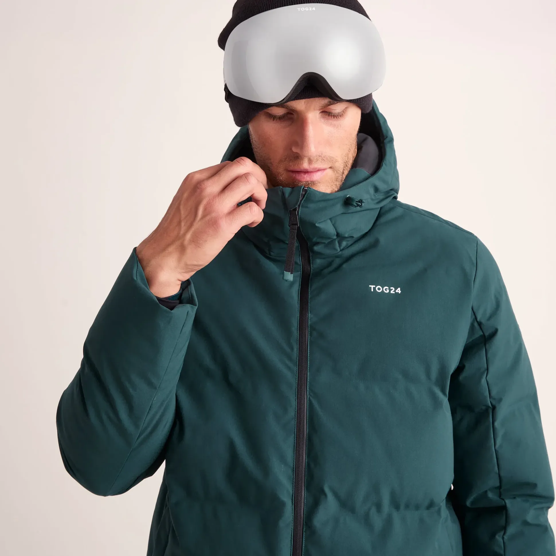Davos Mens Shower Resistant Insulated Ski Jacket - Dark Turquoise
