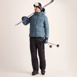 Davos Mens Shower Resistant Insulated Ski Jacket - Fjord Blue