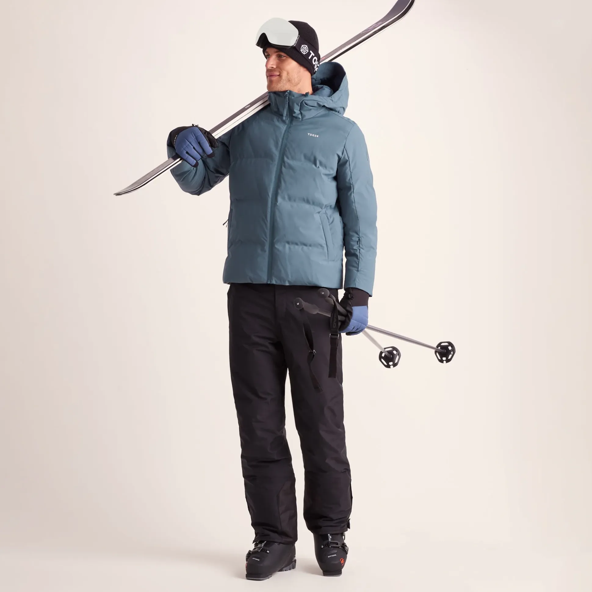 Davos Mens Shower Resistant Insulated Ski Jacket - Fjord Blue