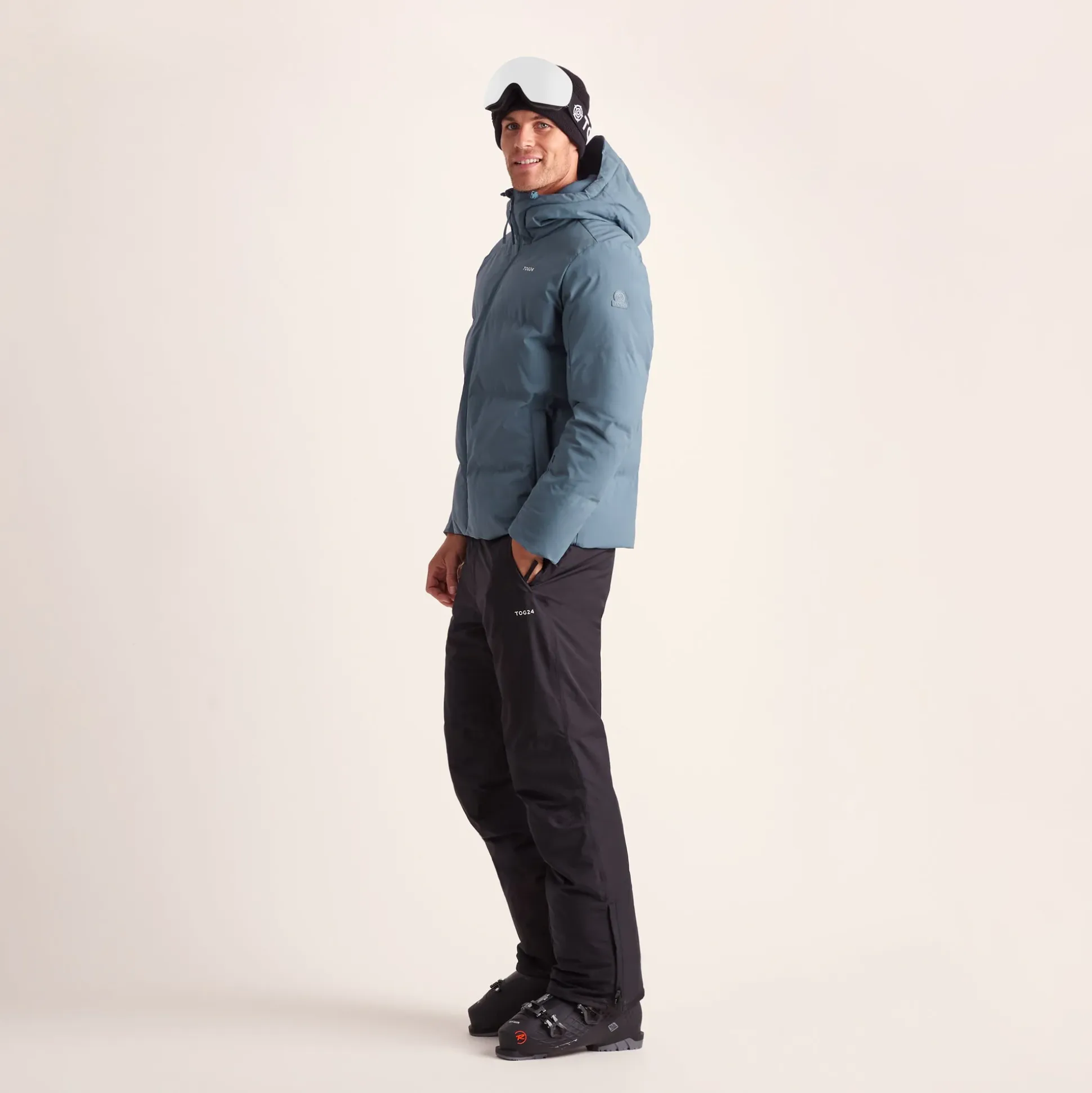 Davos Mens Shower Resistant Insulated Ski Jacket - Fjord Blue