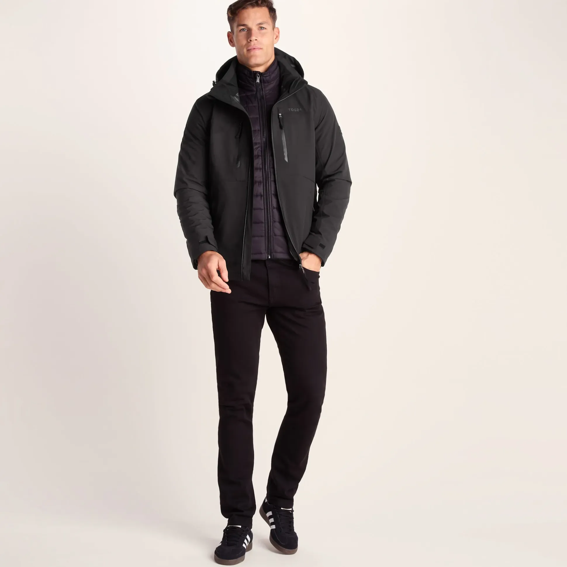 Denton Mens 3-in-1 Waterproof Jacket - Black