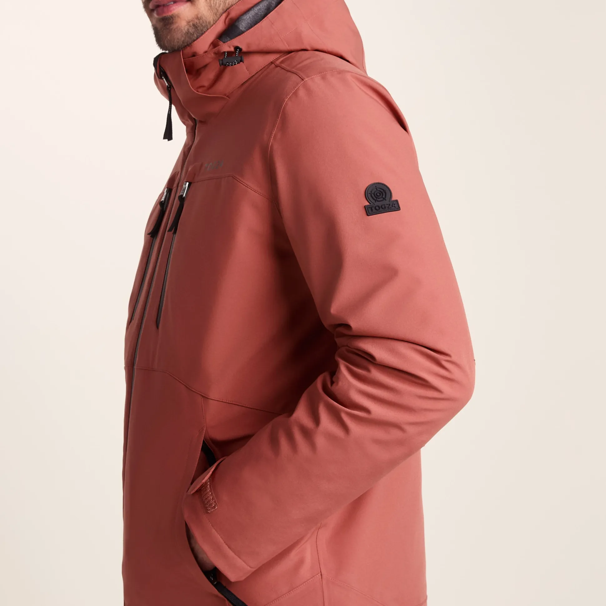 Denton Mens 3-in-1 Waterproof Jacket - Clay