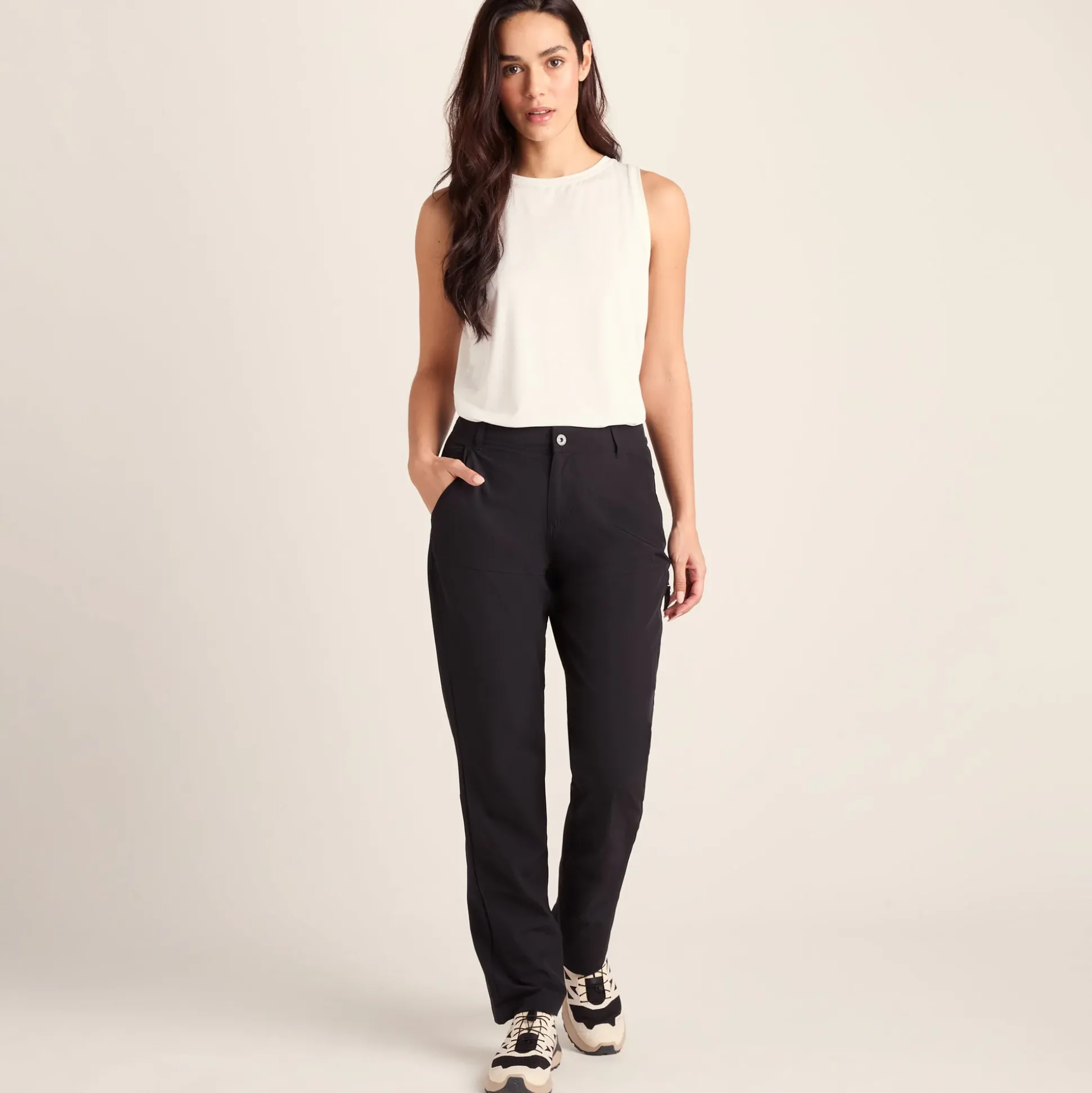Denver Womens Walking Trousers Short - Black