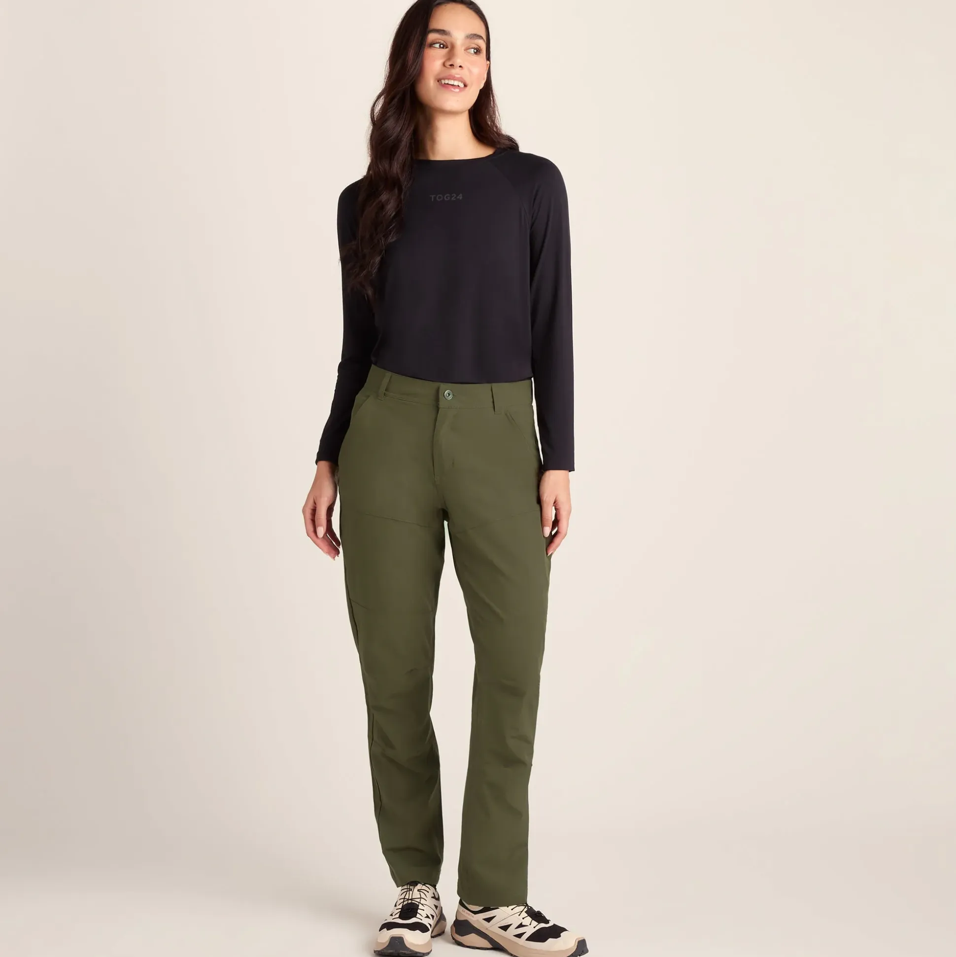 Denver Womens Walking Trousers Short - Khaki