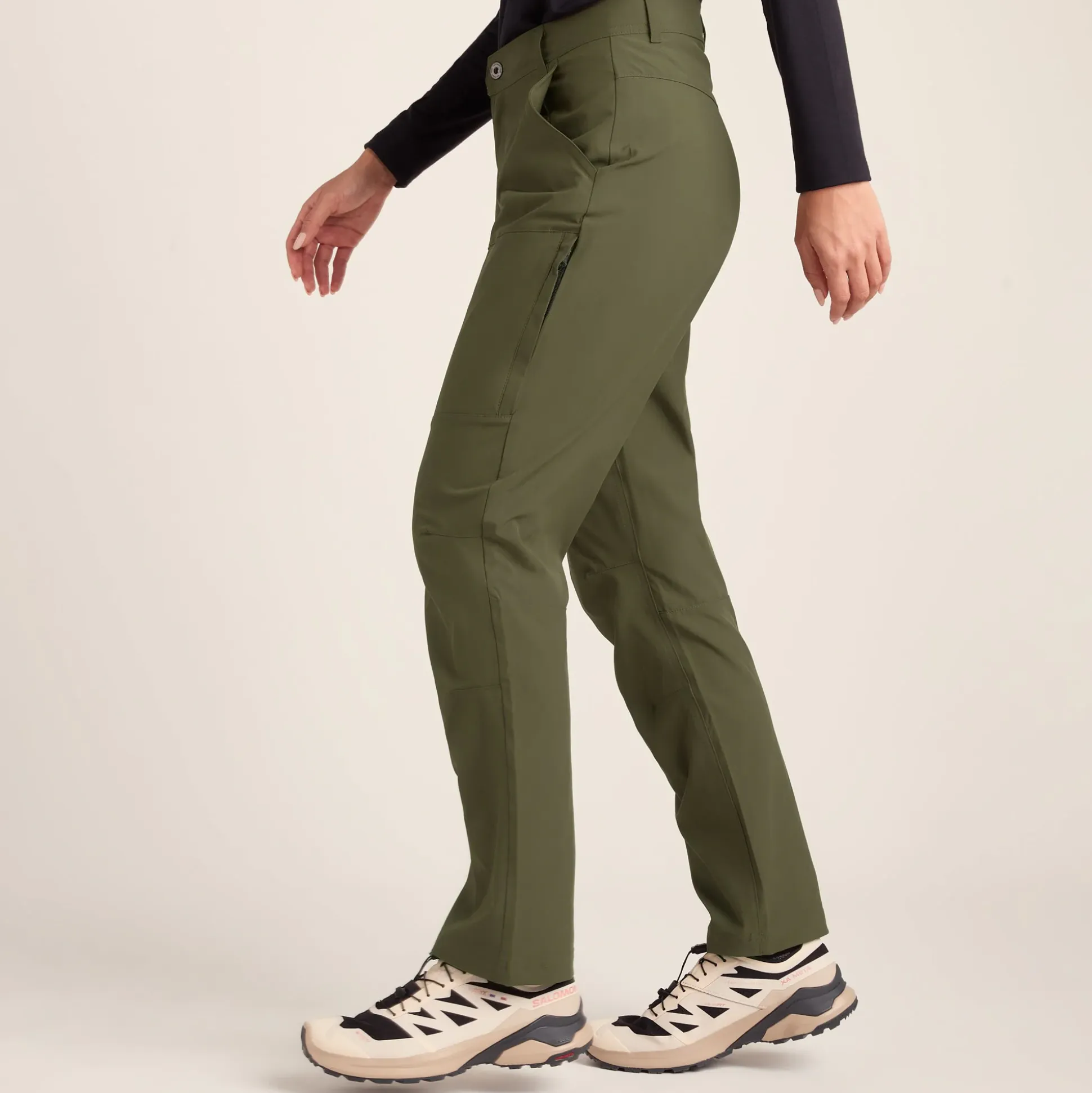 Denver Womens Walking Trousers Short - Khaki