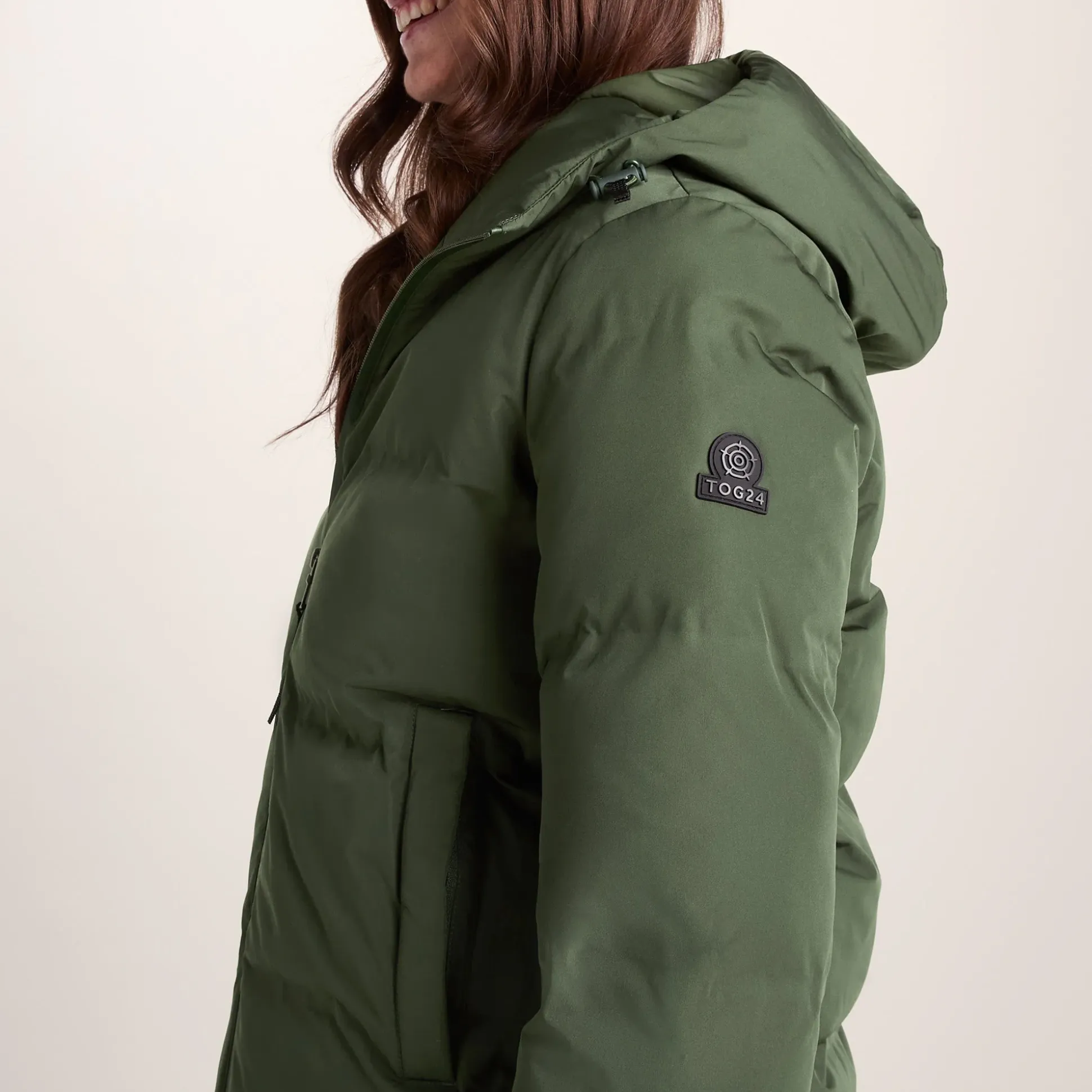 Dina Womens Shower Resistant Insulated Jacket - Dark Green