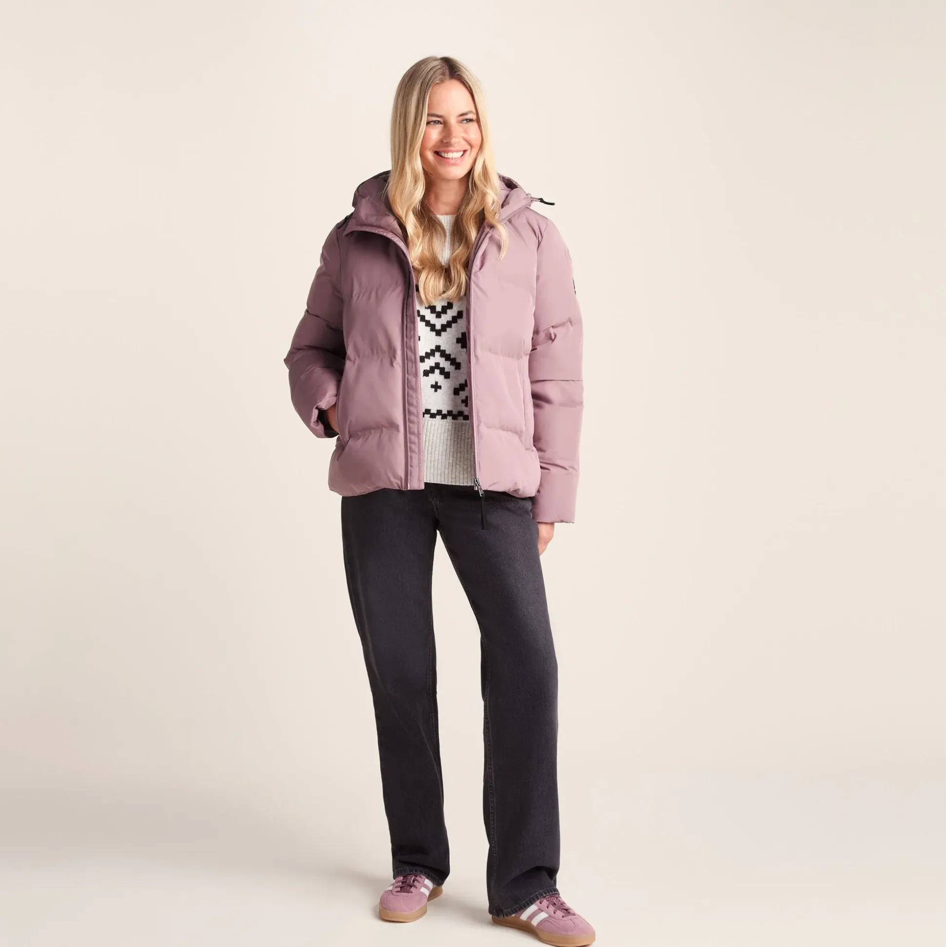 Dina Womens Shower Resistant Insulated Jacket - Mauve