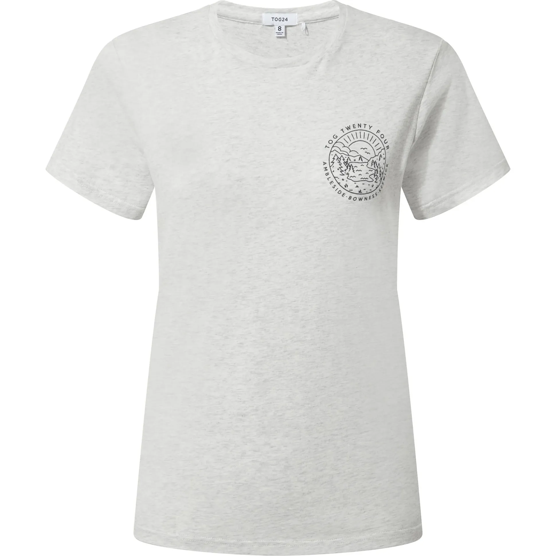 District Womens 100% Cotton Supersoft T-Shirt - Ice Grey Marl