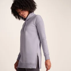 Drakeford Womens Supersoft Longline Sweat - Lavender Grey