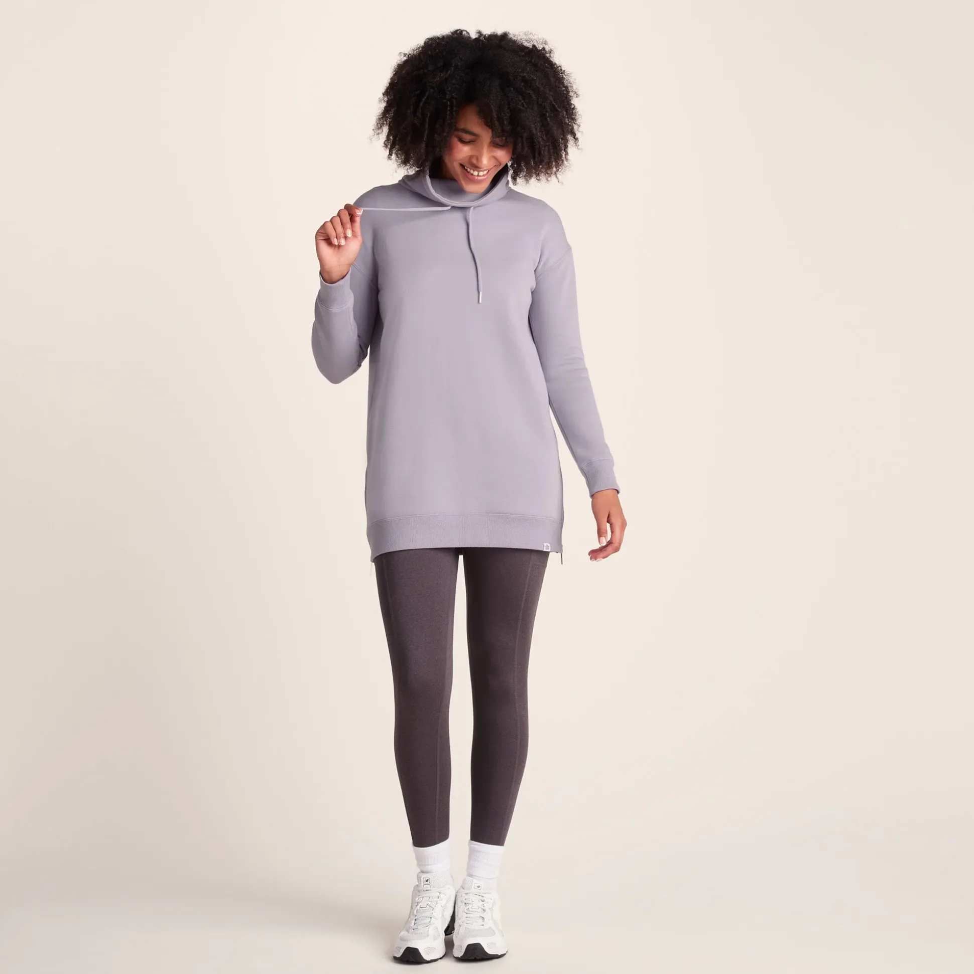 Drakeford Womens Supersoft Longline Sweat - Lavender Grey
