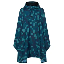 Drench Unisex Waterproof Poncho - Blue Pixel Print