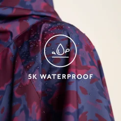 Drench Unisex Waterproof Poncho - Oxford Blue Abstract Print