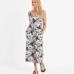 Emmie Womens Supersoft Jumpsuit - Black Floral Print