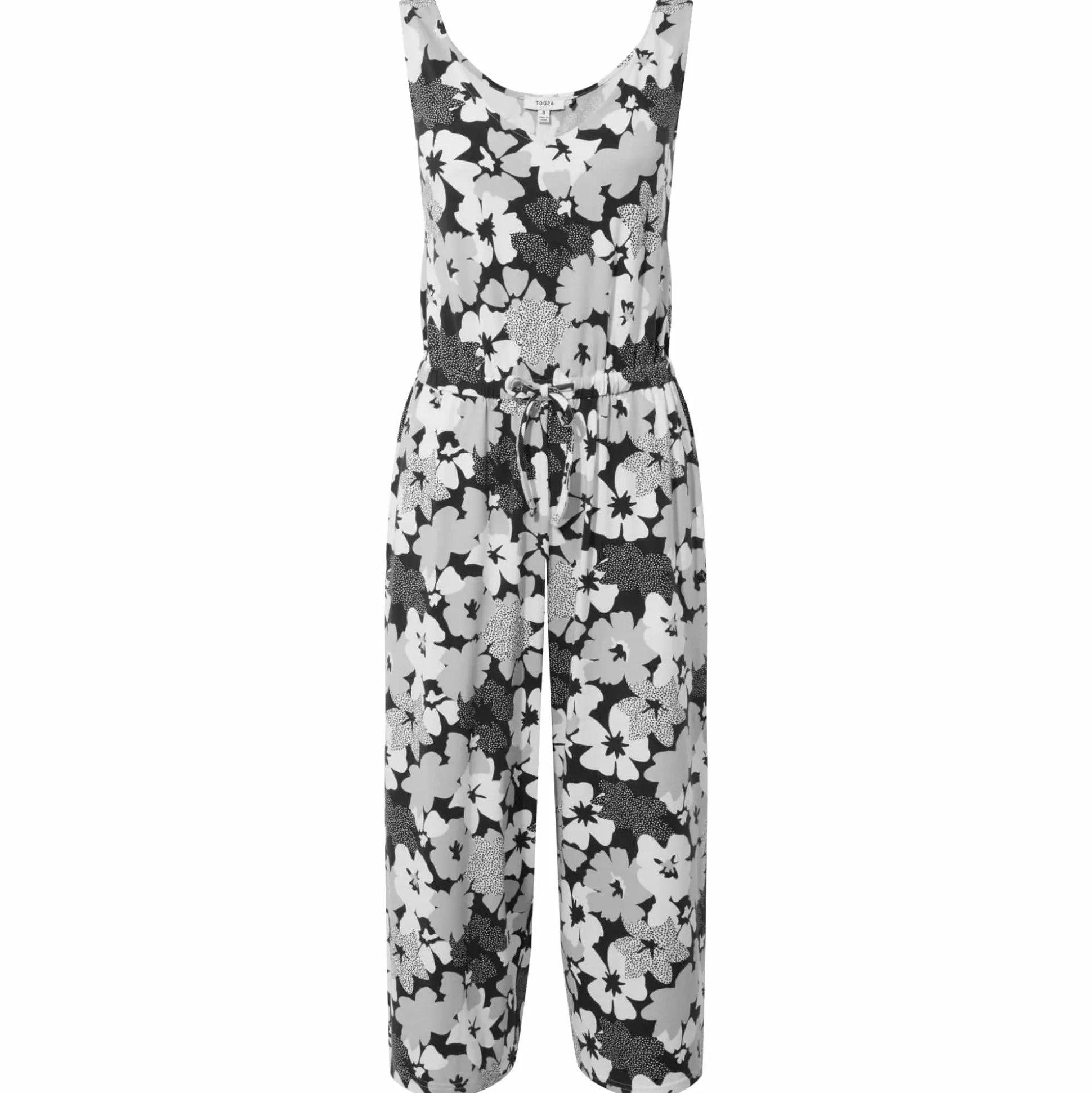 Emmie Womens Supersoft Jumpsuit - Black Floral Print