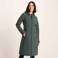 Enya Womens Longline Shower Resistant Softshell Jacket - Racing Green