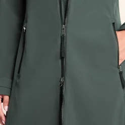 Enya Womens Longline Shower Resistant Softshell Jacket - Racing Green