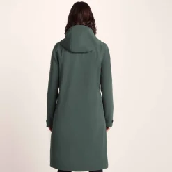 Enya Womens Longline Shower Resistant Softshell Jacket - Racing Green