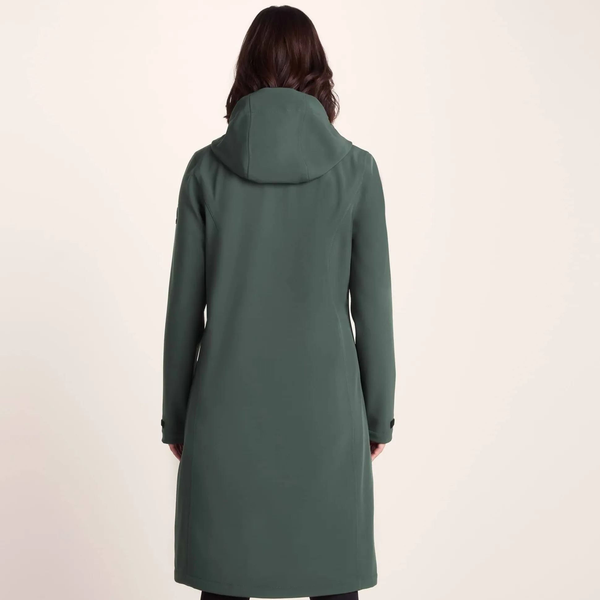 Enya Womens Longline Shower Resistant Softshell Jacket - Racing Green