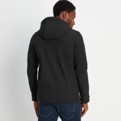 Feizor Mens Shower Resistant Softshell Hooded Jacket - Black