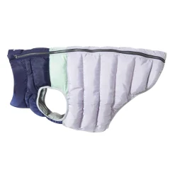 Fetch Padded Dog Coat L - Oxford Blue/Light Mist/Lavender Grey