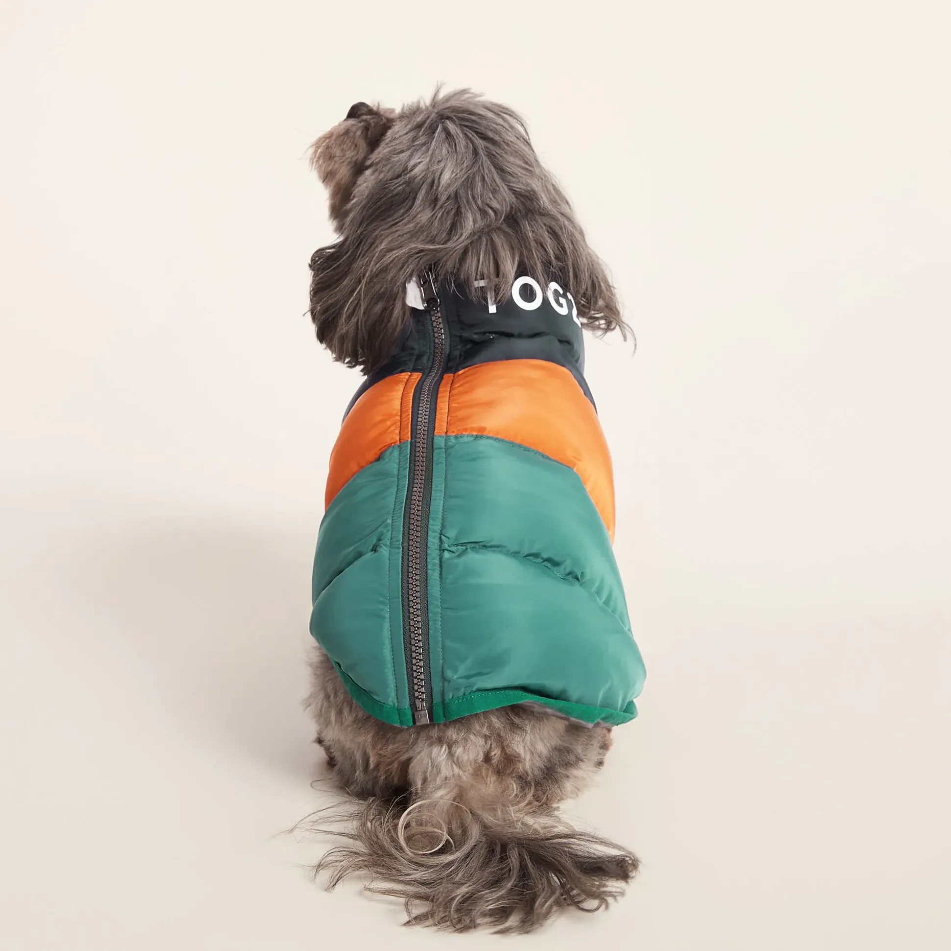 Fetch Padded Dog Coat XS - Dark Indigo/Mahogany Orange/Dark Turquoise