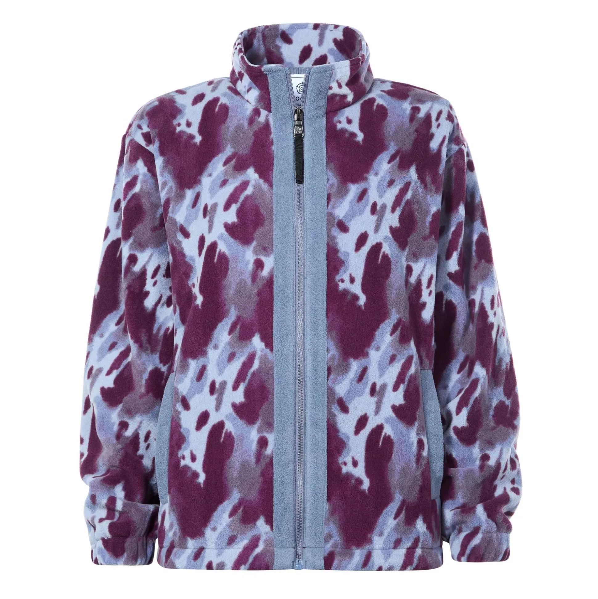 Firan Womens Relaxed Fit Microfleece Jacket - Smokey Blue Print