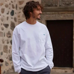 Formby Mens Relaxed Fit Long Sleeve Supersoft Jersey T-Shirt - Optic White