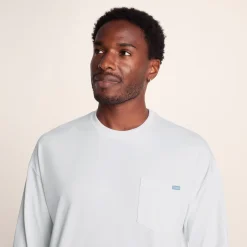 Formby Mens Relaxed Fit Long Sleeve Supersoft Jersey T-Shirt - Optic White