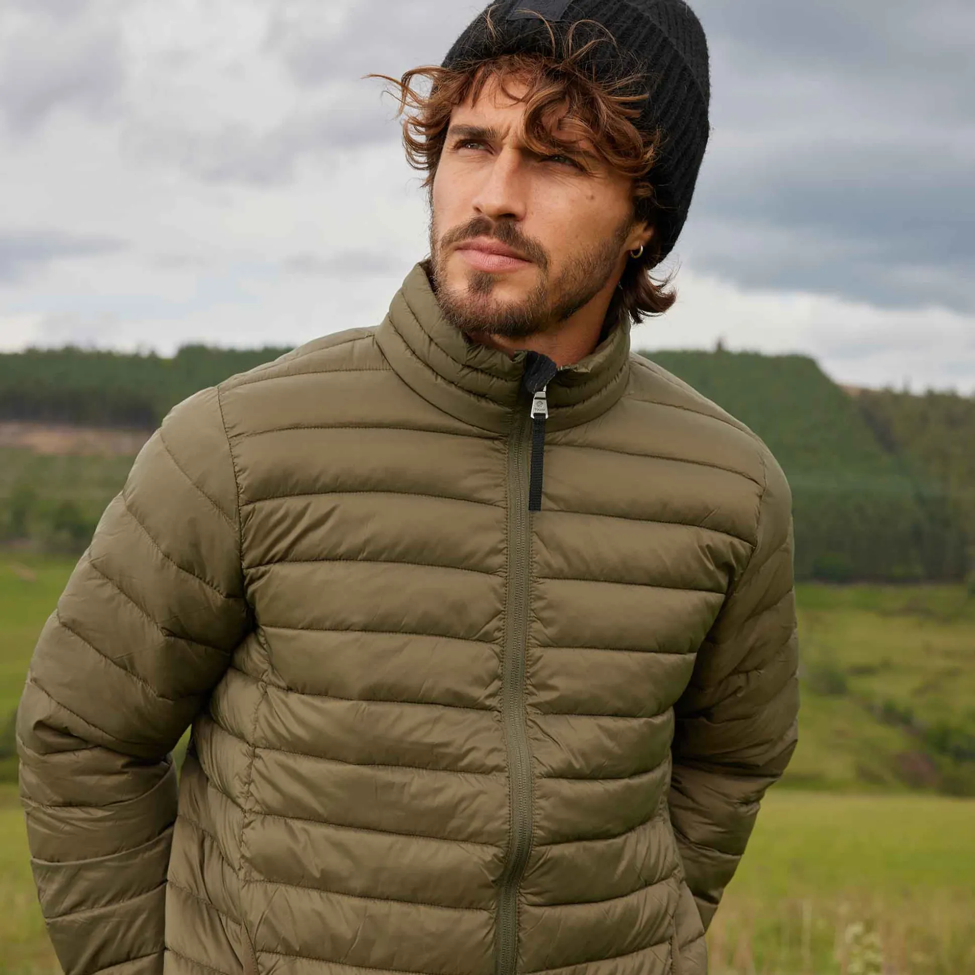 Gibson Mens Insulated Padded Jacket - Khaki