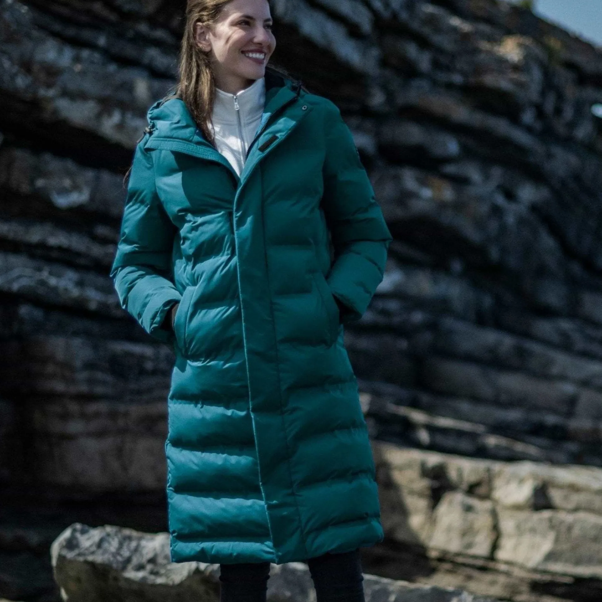 Glaston Womens Shower Resistant Insulated Parka - Deep Teal