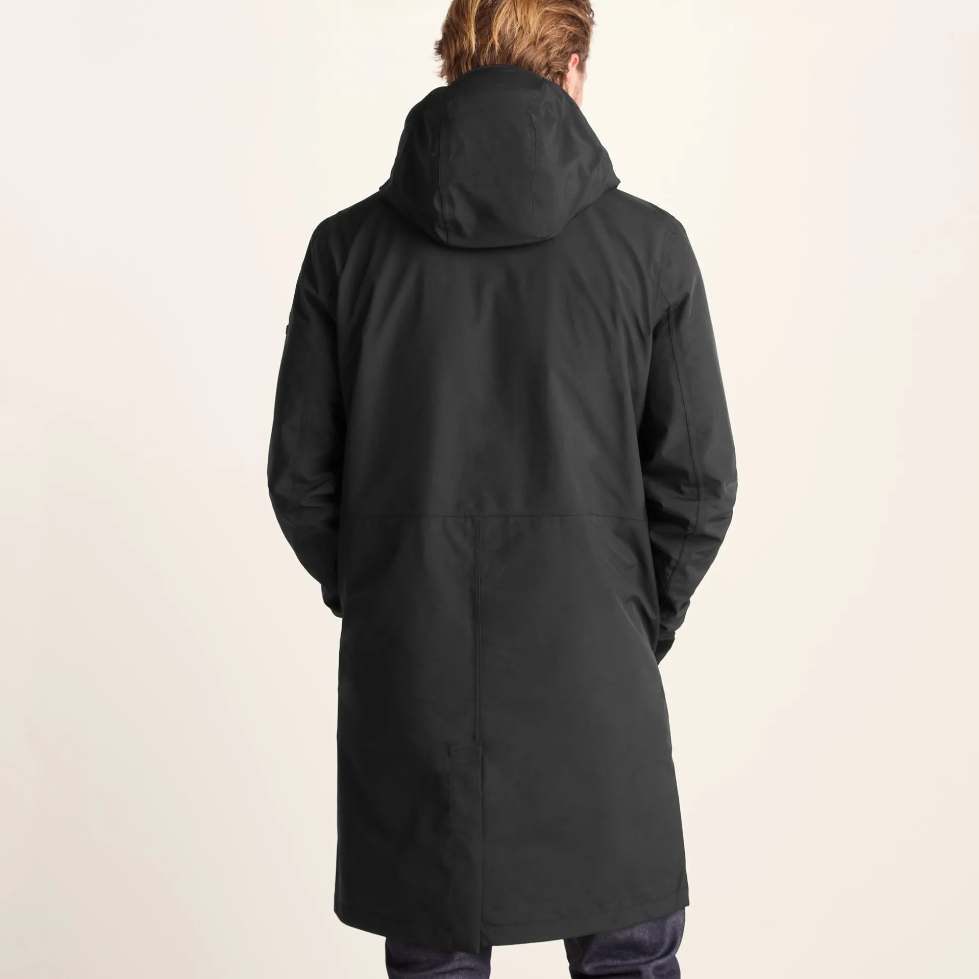 Glenton Mens Long Waterproof Jacket - Black