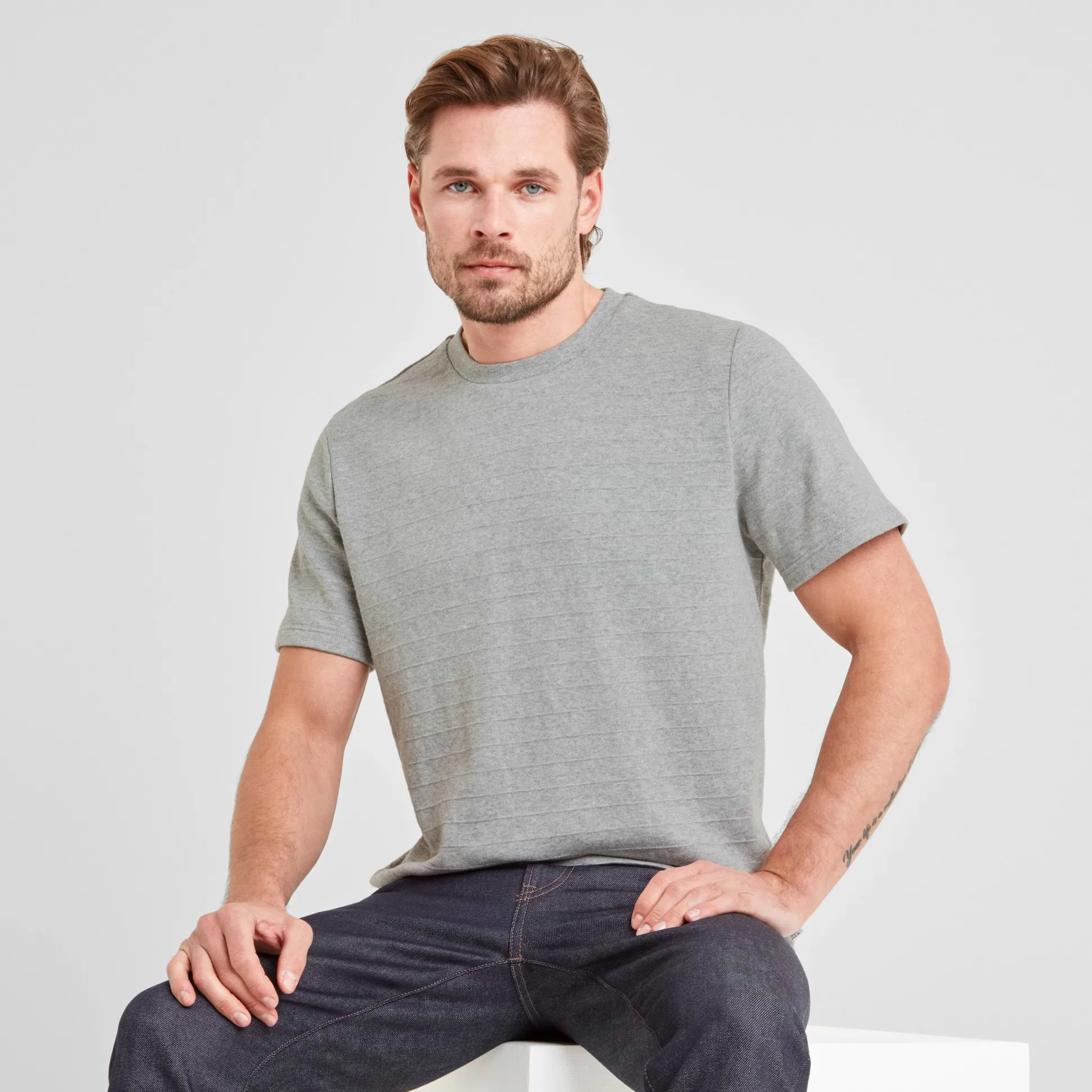 Goodman Mens Supersoft T-Shirt - Light Grey Marl