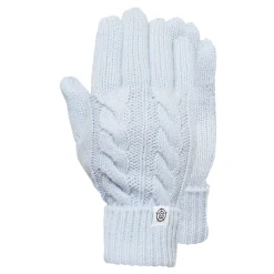 Grouse Cable Knit Gloves - Ice Blue