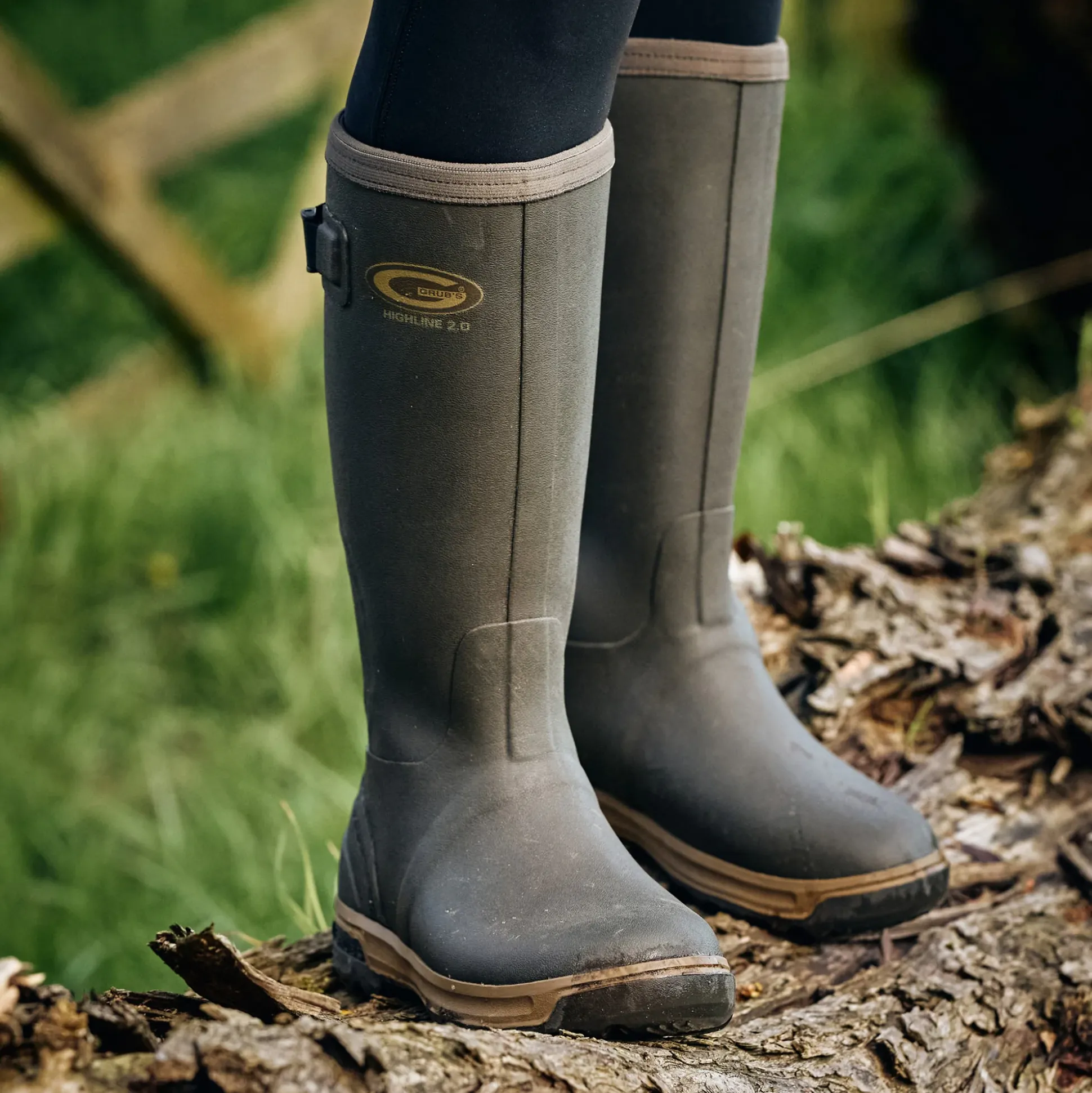 Grubs Boots Highline Unisex Wellies - Brown