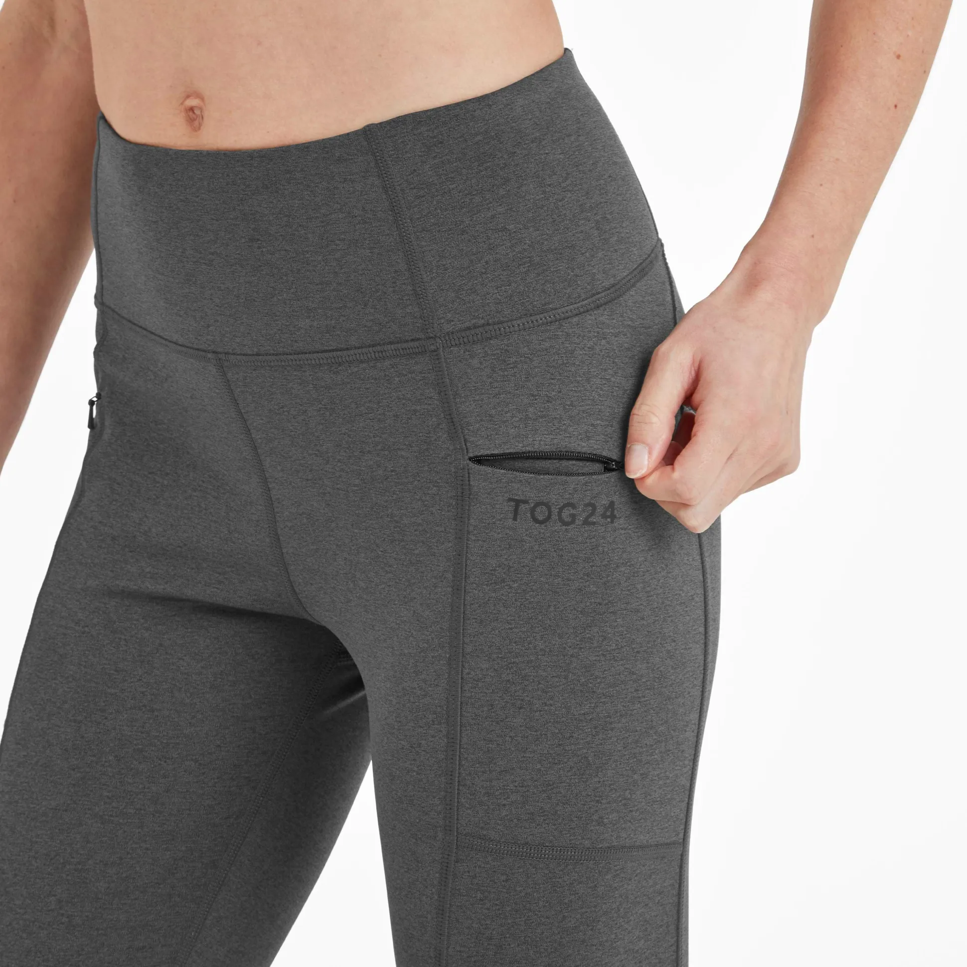 Haller Womens Performance Leggings - Dark Grey Marl