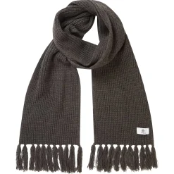Hanlith Ribbed Scarf - Dark Grey Marl