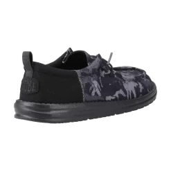 HEYDUDE Wally Funk Hunt Camo Mens Shoes - Black
