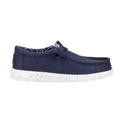 HEYDUDE Wally Mens Canvas Shoe - Navy