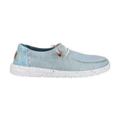 HEYDUDE Wendy Heathered Slub Tropical Womens Shoe - Blue