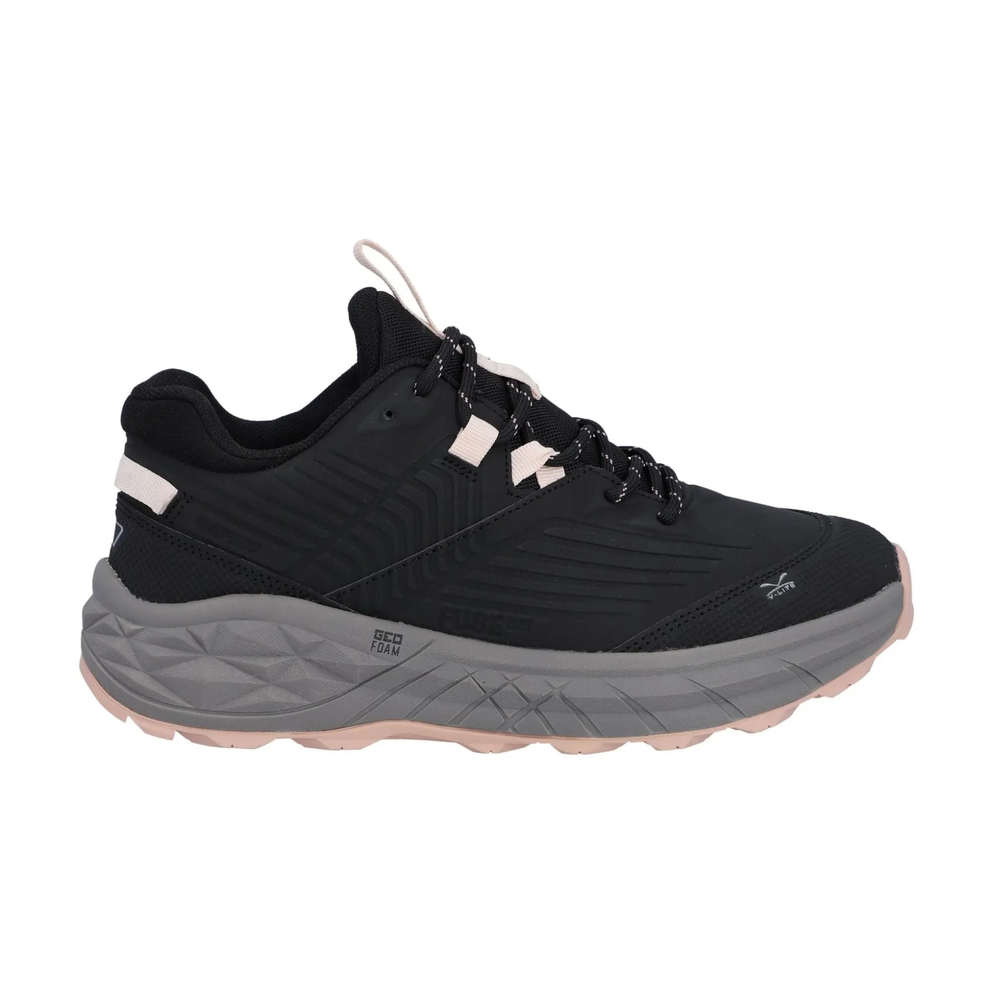 Hi-Tec Fuse Trek Womens Hiking Shoe - Black/Steeple Grey/Cameo Rose