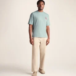 Hop Mens Relaxed Fit Premium Supersoft Hattie Clark T-Shirt - Summer Sky
