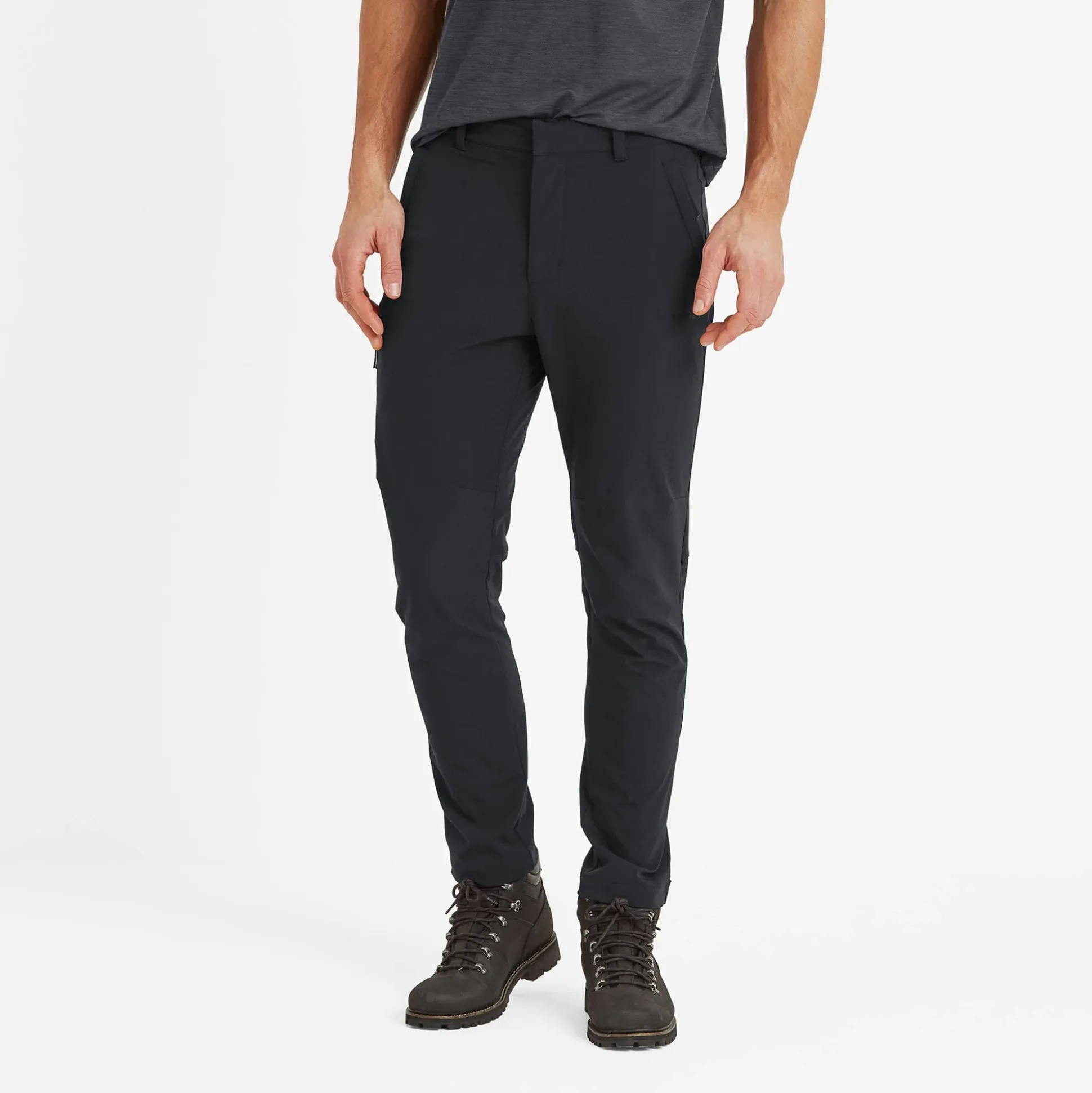 Hurstead Mens Softshell Walking Trousers Short - Black
