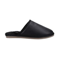 Hush Puppies Coady Leather Slipper Mens - Black