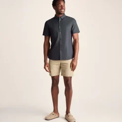Jayden Mens 100% Cotton Short Sleeve Shirt - Deep Slate