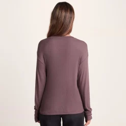 Jemma Womens Long Sleeve Supersoft T-Shirt - Dark Mauve