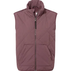 Juni Womens Relaxed Fit Shower Resistant Insulated Gilet - Dark Mauve