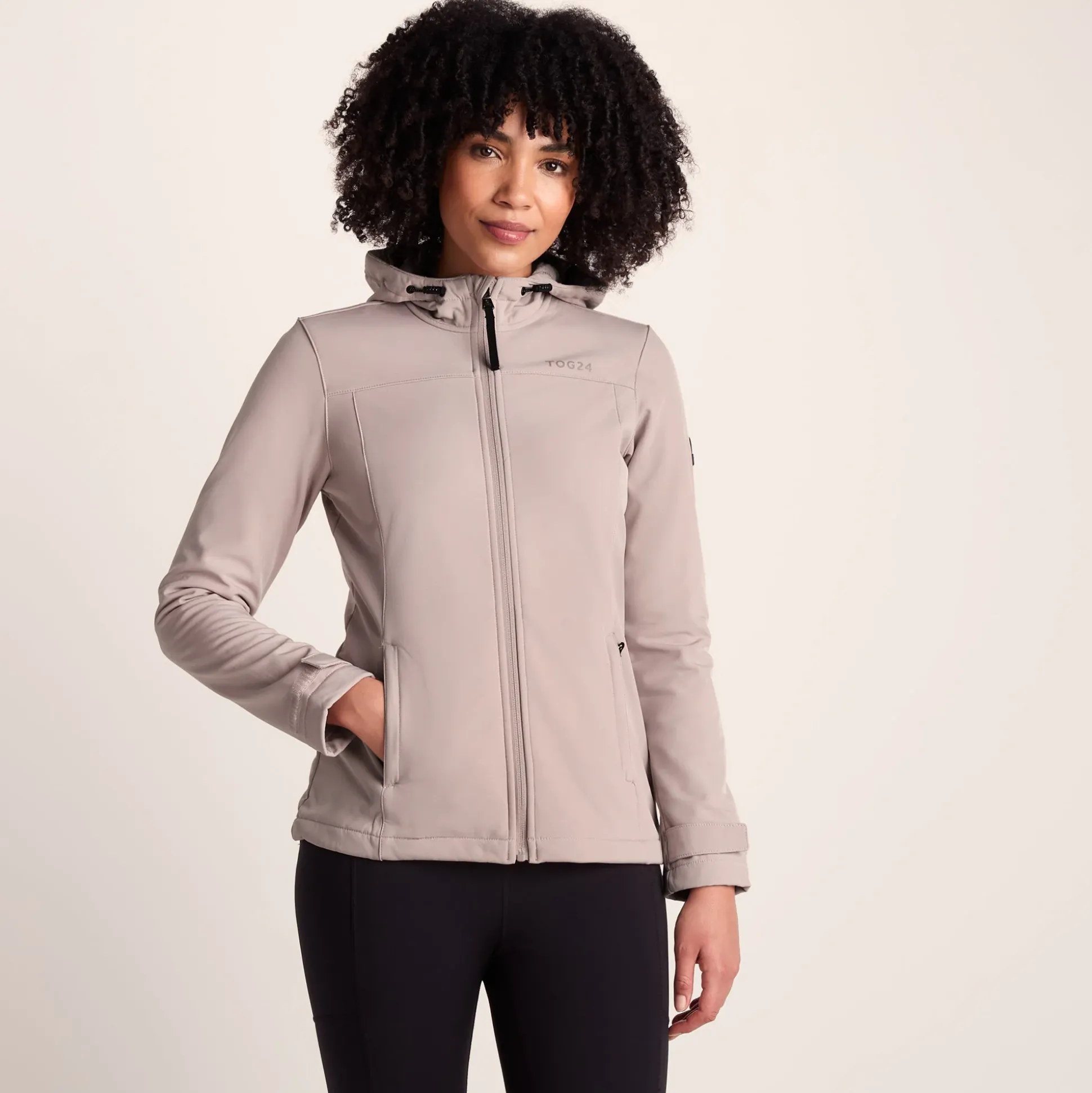 Keld Womens Shower Resistant Hooded Softshell Jacket - Dusky Pink