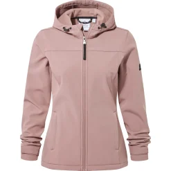 Keld Womens Shower Resistant Hooded Softshell Jacket - Mauve