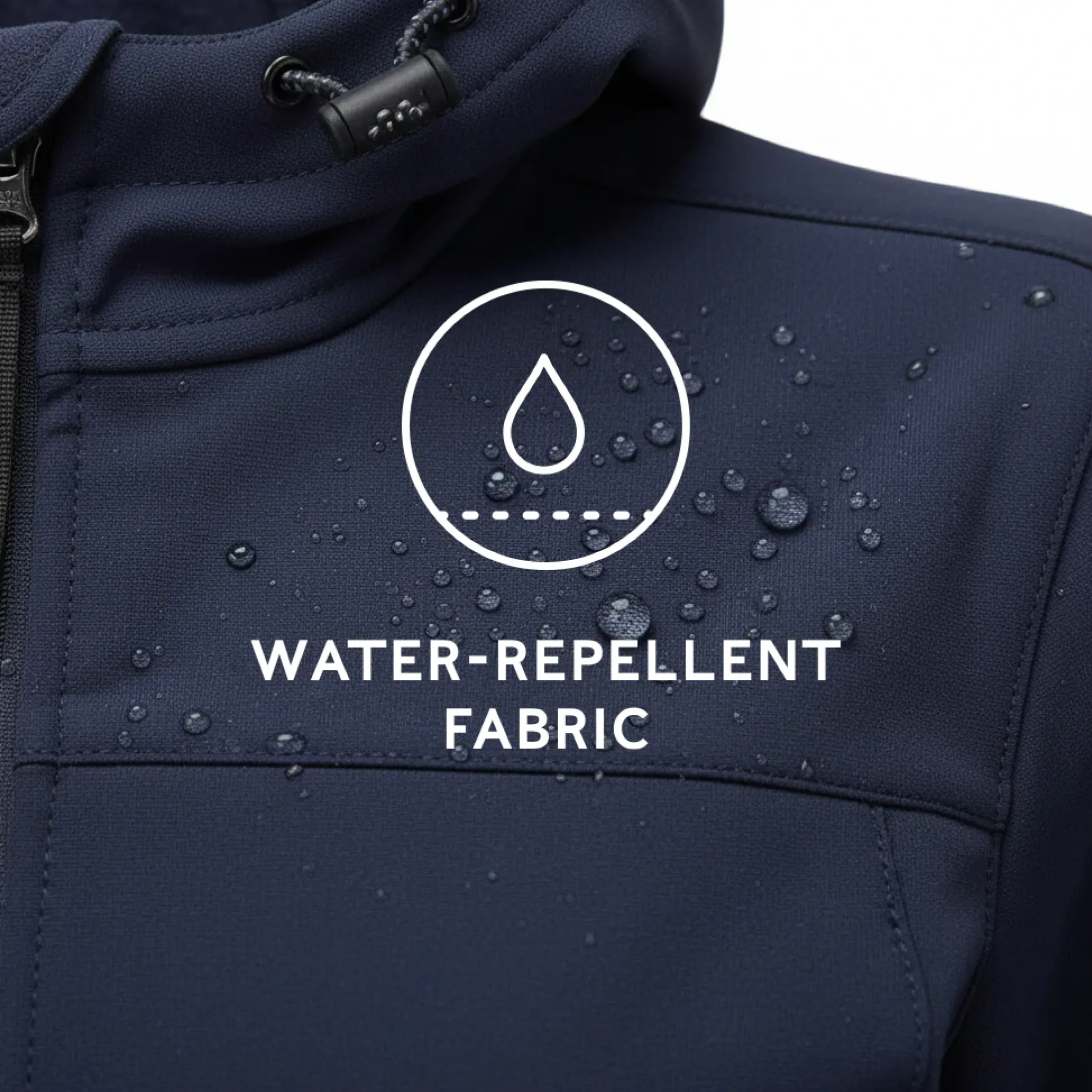 Keld Womens Shower Resistant Hooded Softshell Jacket - Navy
