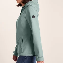 Keld Womens Shower Resistant Hooded Softshell Jacket - Smokey Teal